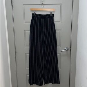 Wilfred Navy and White Striped Trousers